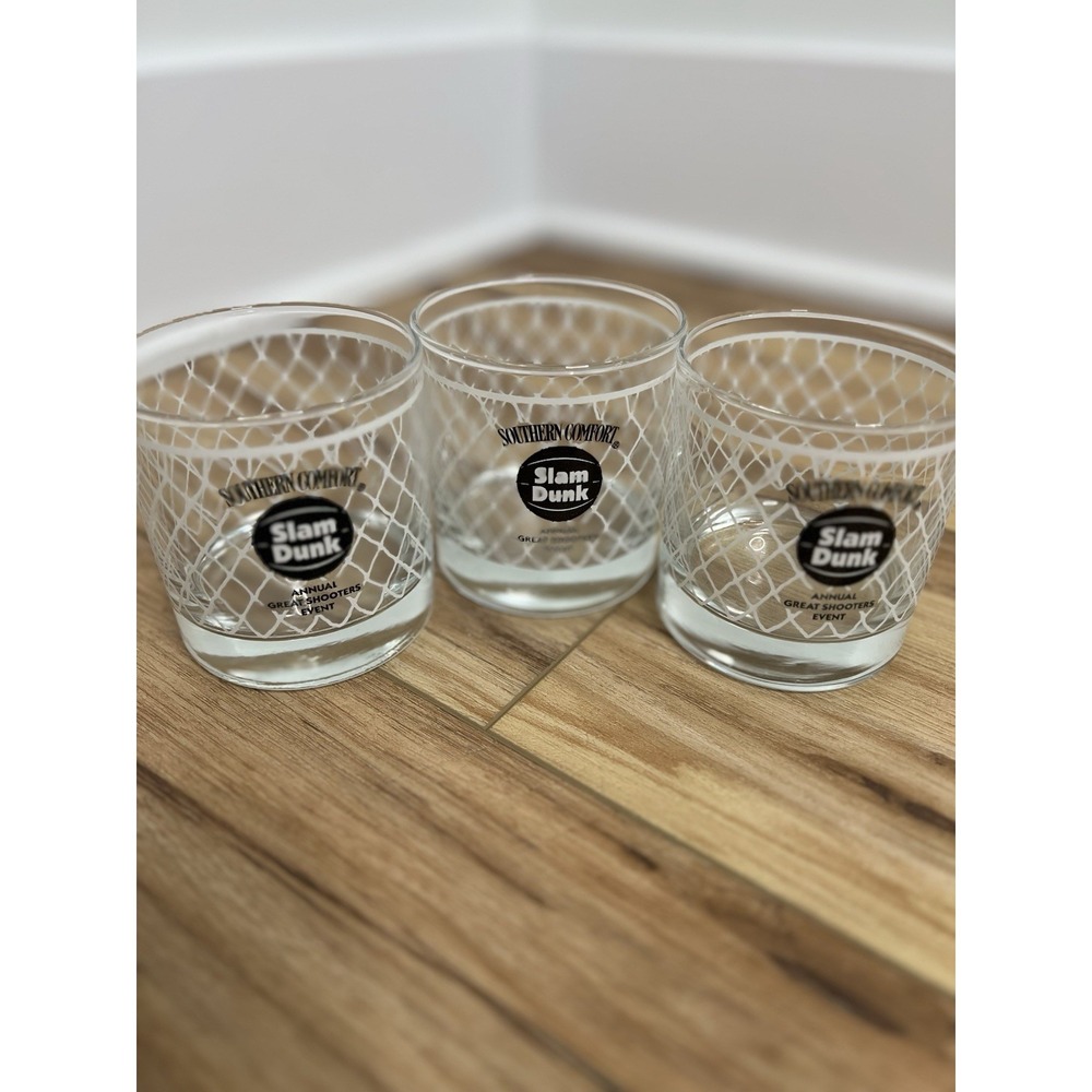 Southern Comfort Slam Dunk Annual Great Shooters Event Rocks Glasses Set Of‎ (3)